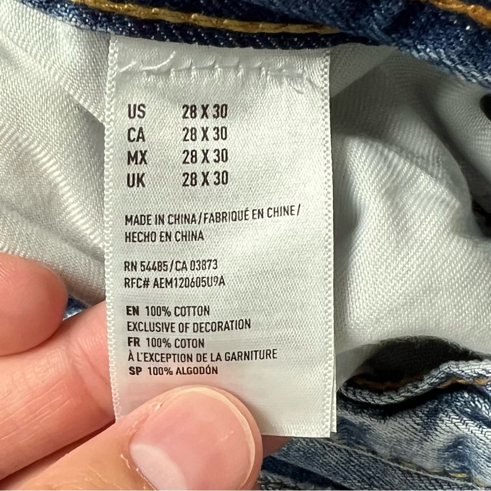 American Eagle Outfitters Men's Blue Straight Jeans - Picture 4 of 4